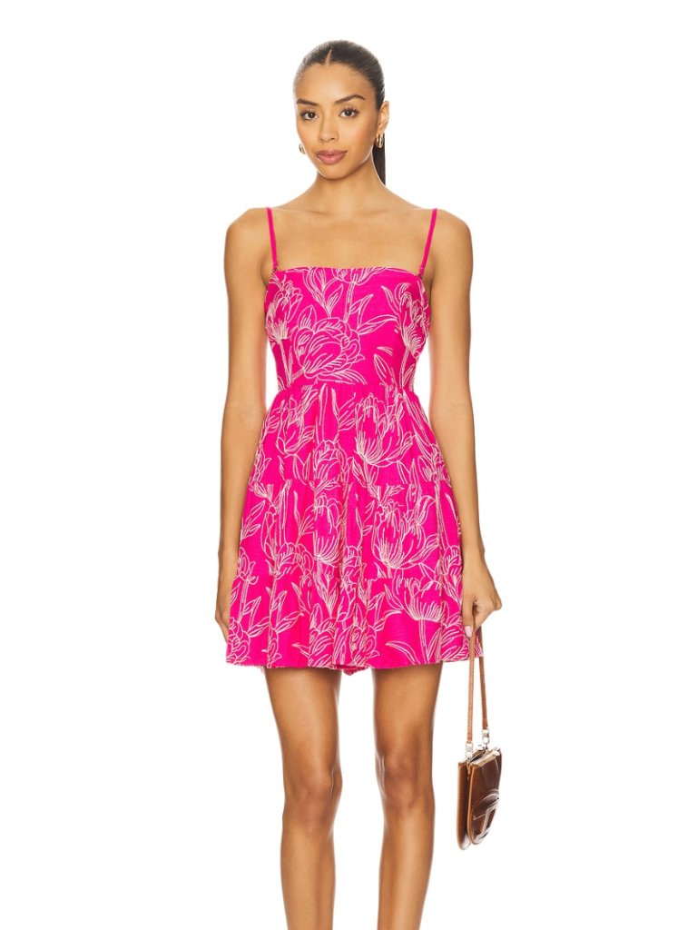 New Maaji Emilia Mini Dress In Bright Purple Pink Sleeveless Short Sleeve Small